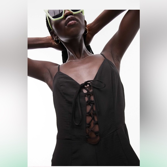 Topshop Lace-Up Jumpsuit NWT - Picture 3 of 3